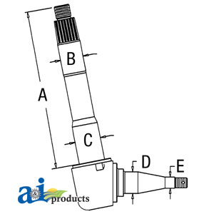 UF01605    Left or Right Spindle---Replaces E9NN3105EB